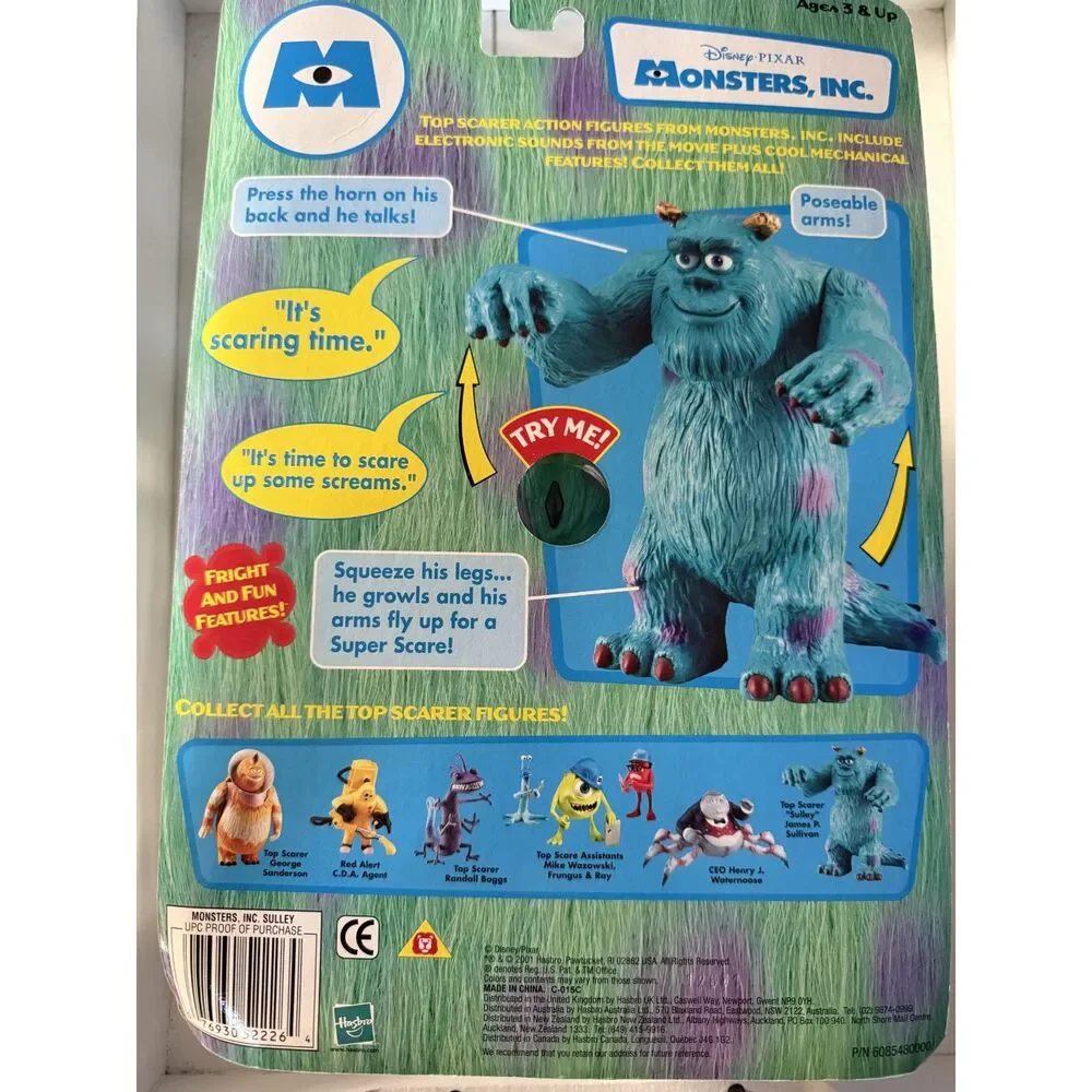 2001 Monster's Inc Figures in original packaging set of 2
